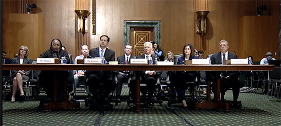 Jeff Rideout and others before the U.S. Senate Committee on Finance